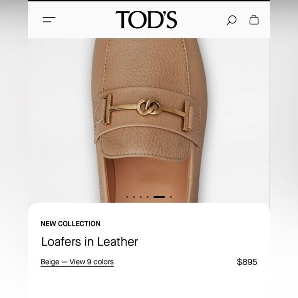 TOD’S Embellished Leather Loafer in Tan - Picture 7 of 13